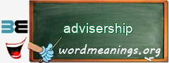 WordMeaning blackboard for advisership